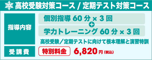 高校受験対策コース/定期テスト対策コース