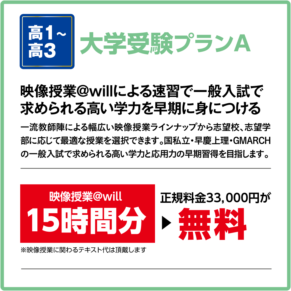 大学受験プランA