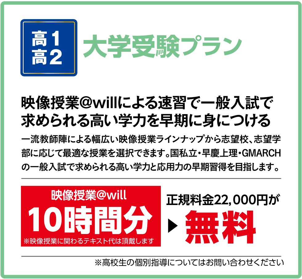 大学受験プラン