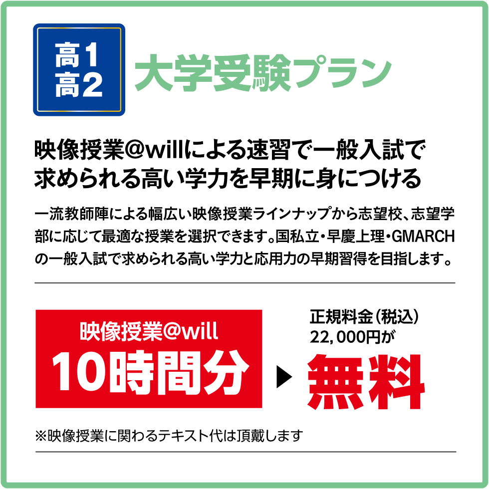 大学受験プラン
